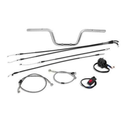 Ducati Complete Aluminium Handlebar Kit with Throttle, Brake & Clutch Cables