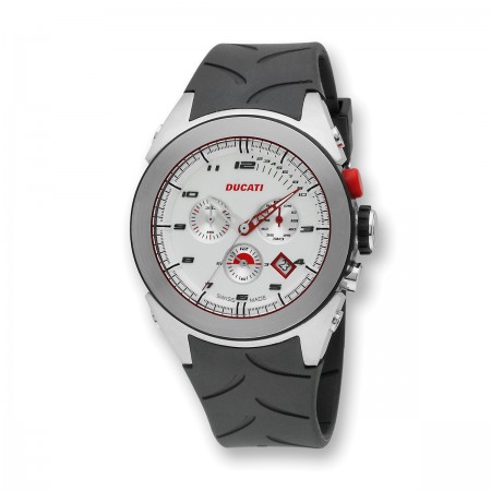 Ducati Silver & White Quartz Watch