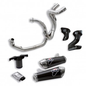 Ducati Complete Racing Exhaust System Kit with Carbon Silencers