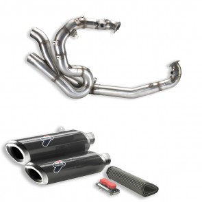 Ducati Complete Exhaust System with Carbon Silencers