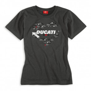 Ducati Graphic Heart Womens T-Shirt