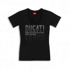 Ducati Pixel Graphic Art Womens T-Shirt
