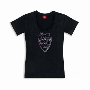 Ducati Womens Shield Graphic Art T-Shirt